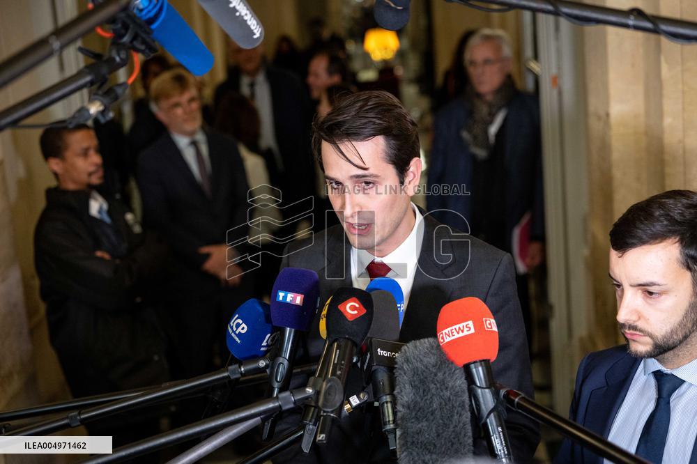 National Assembly - Politics after vote at Hall of Four Columns - Paris