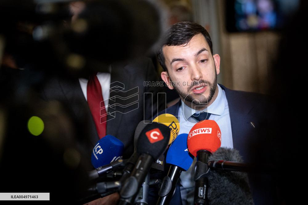 National Assembly - Politics after vote at Hall of Four Columns - Paris