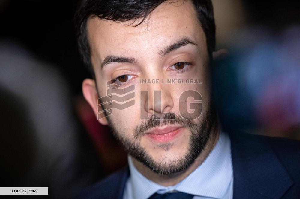National Assembly - Politics after vote at Hall of Four Columns - Paris