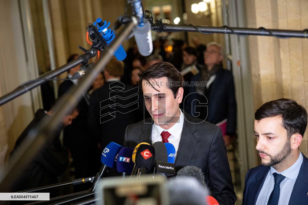 National Assembly - Politics after vote at Hall of Four Columns - Paris