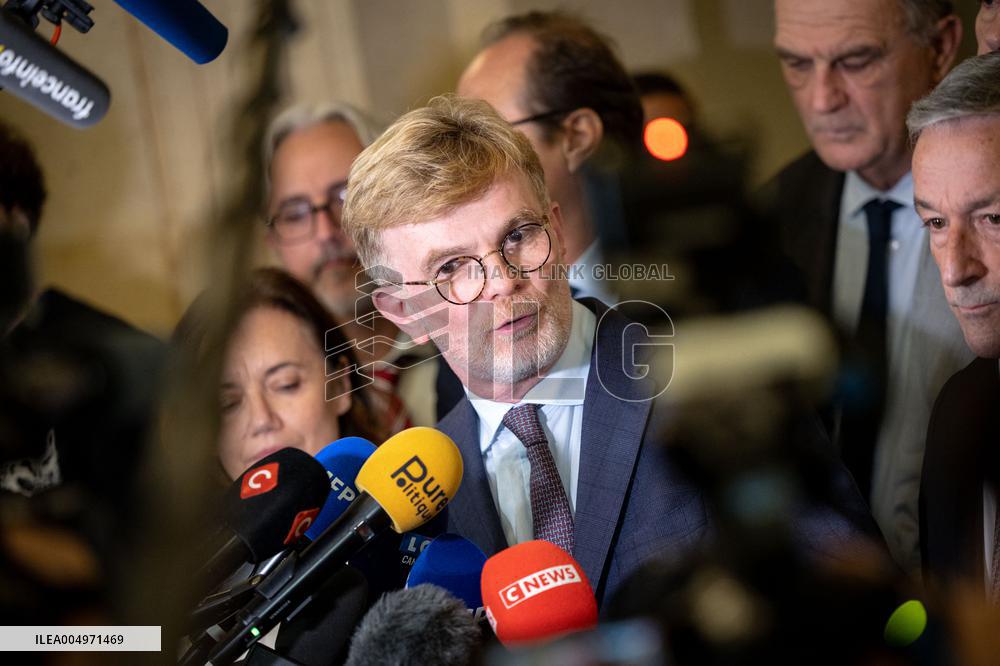 National Assembly - Politics after vote at Hall of Four Columns - Paris