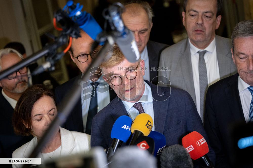 National Assembly - Politics after vote at Hall of Four Columns - Paris