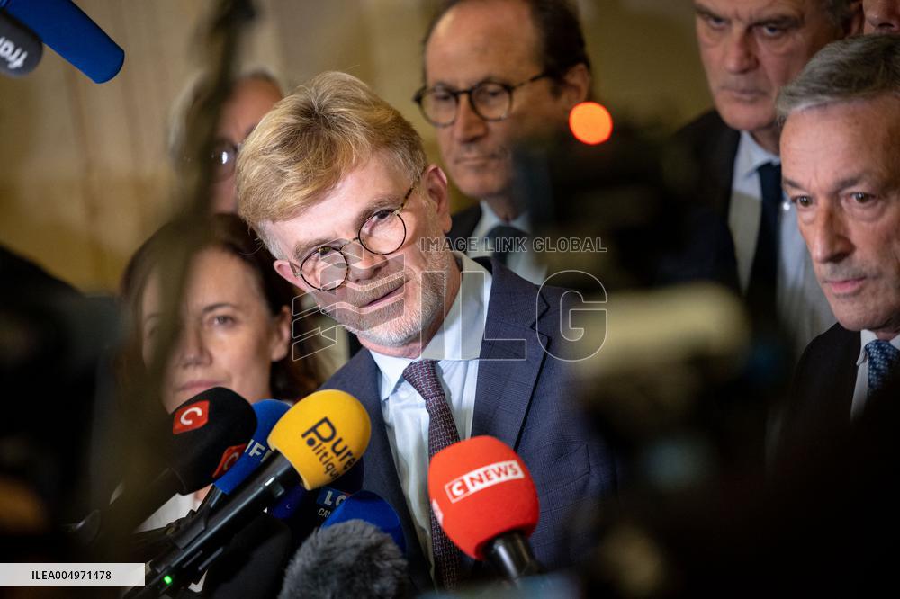 National Assembly - Politics after vote at Hall of Four Columns - Paris