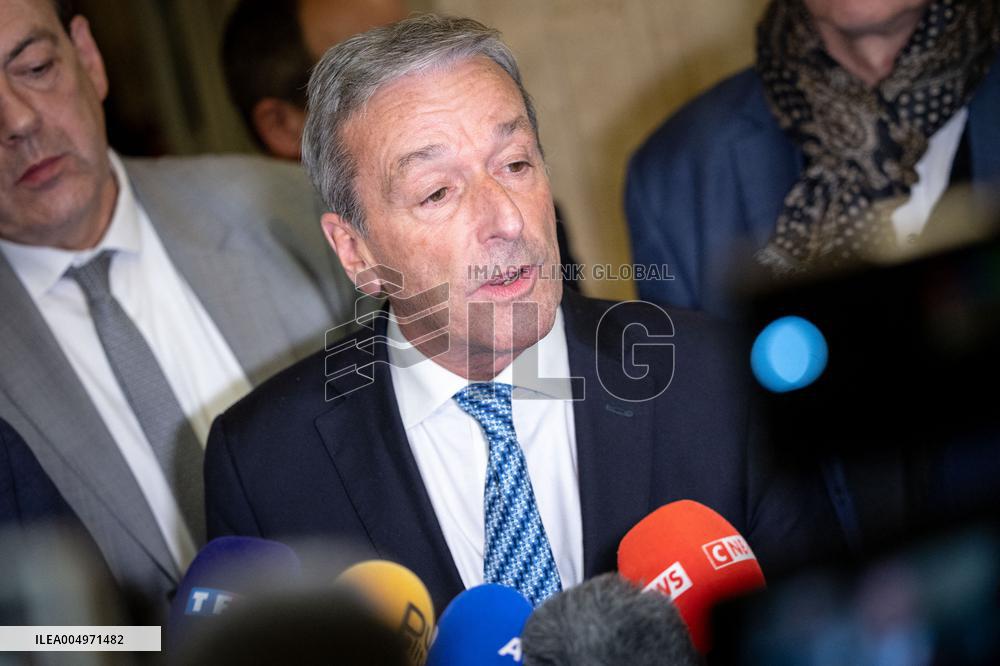National Assembly - Politics after vote at Hall of Four Columns - Paris