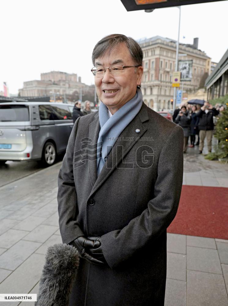 Japanese Nobel laureate Sakaguchi in Stockholm