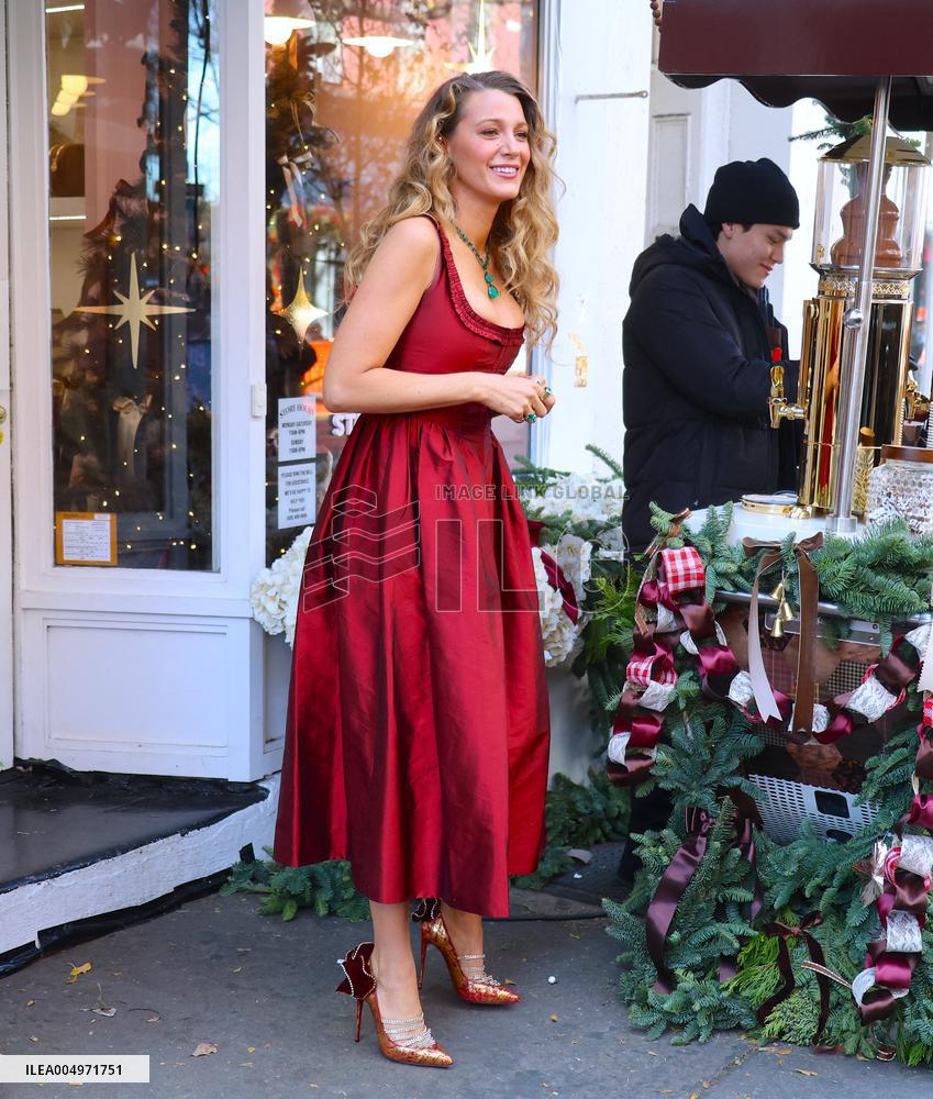 Blake Lively at Stone Clover Lane Store in New York