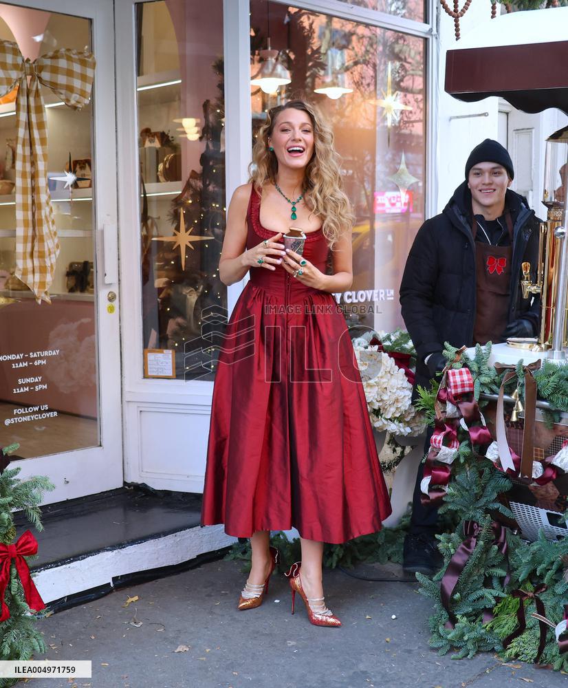 Blake Lively at Stone Clover Lane Store in New York