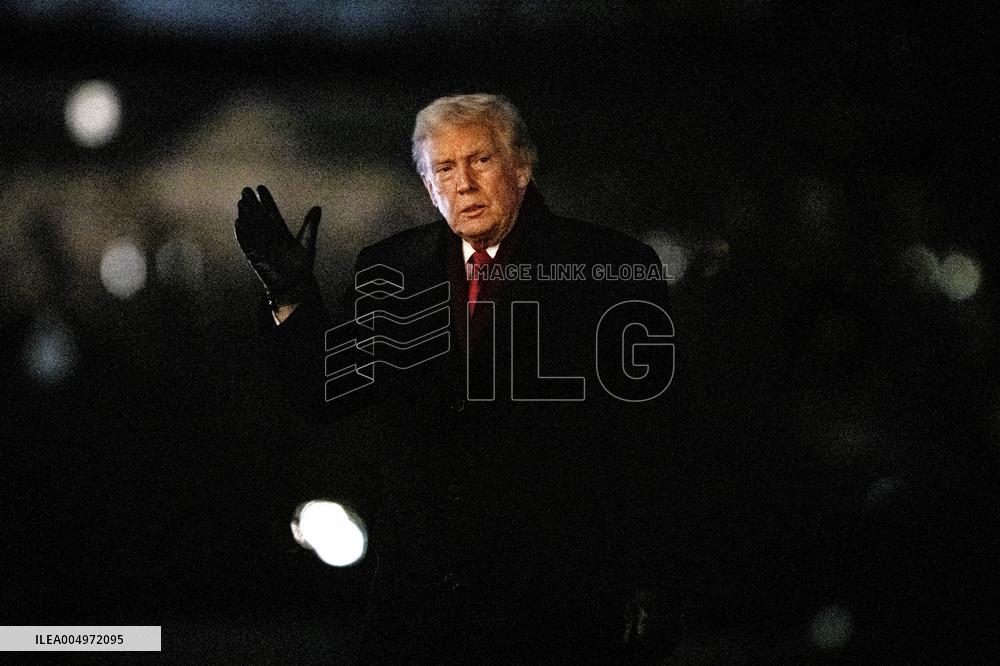 President Trump Walks On The South Lawn Of The White House - DC