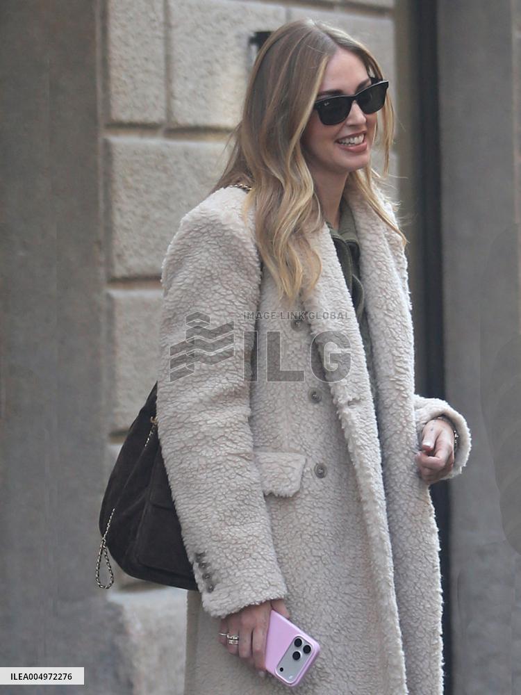 Chiara Ferragni Strolling in Fashion District - Milan
