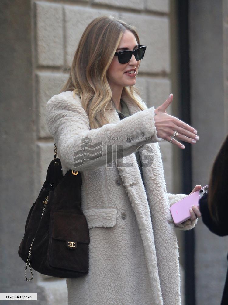 Chiara Ferragni Strolling in Fashion District - Milan