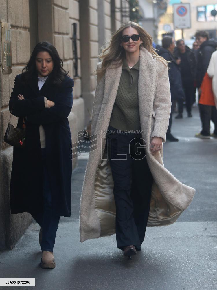 Chiara Ferragni Strolling in Fashion District - Milan