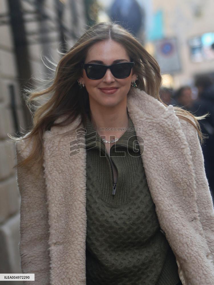 Chiara Ferragni Strolling in Fashion District - Milan