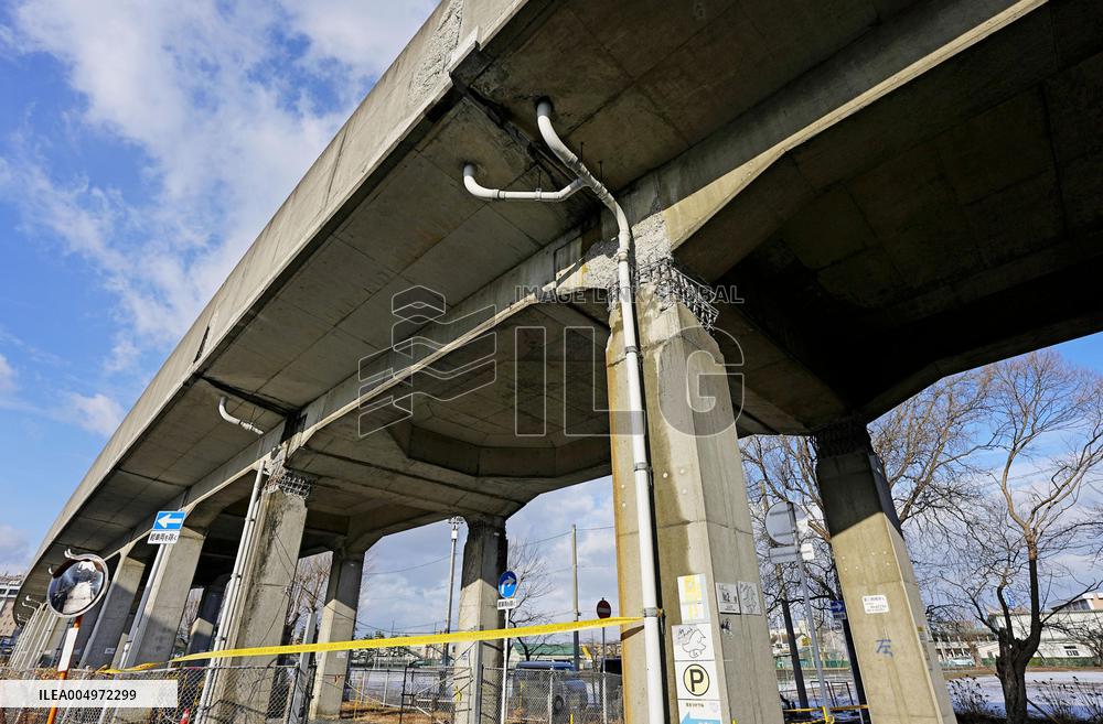 Aftermath of strong earthquake in Aomori Pref.
