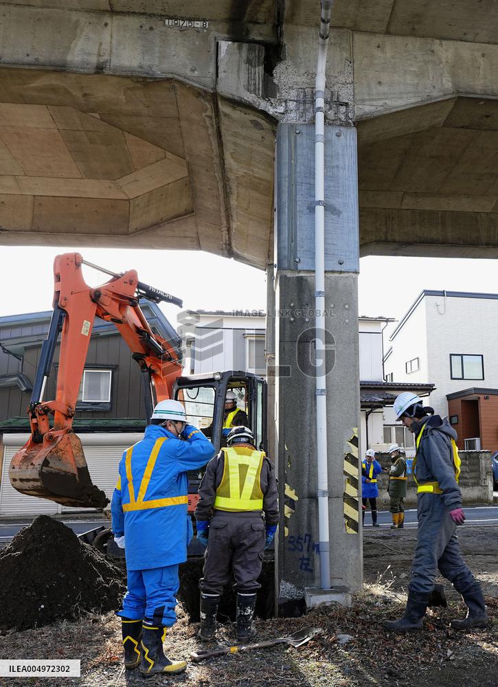 Aftermath of strong earthquake in Aomori Pref.
