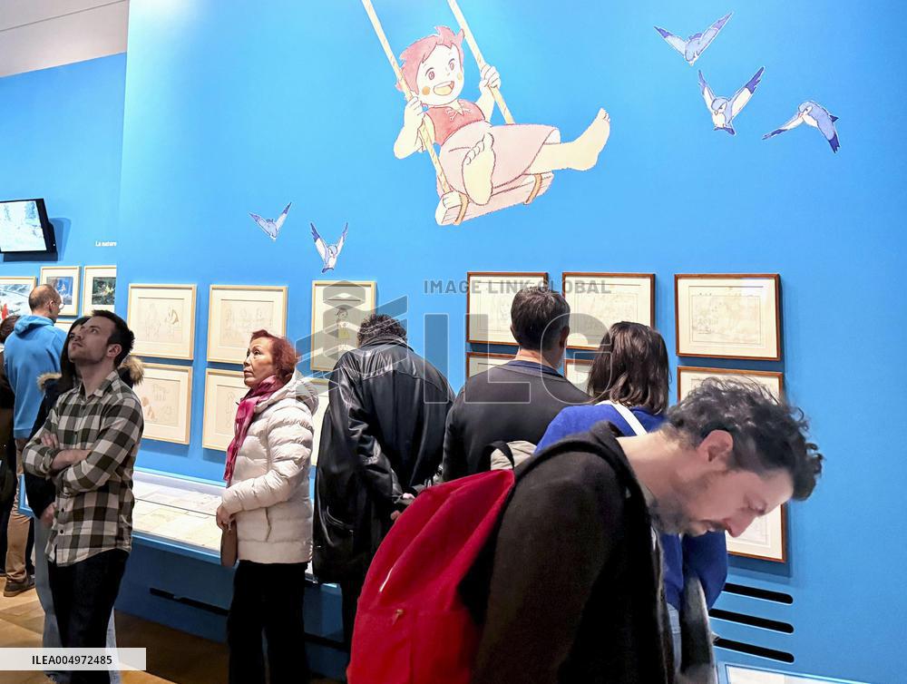 Animator, Studio Ghibli co-founder Takahata's exhibition in Paris