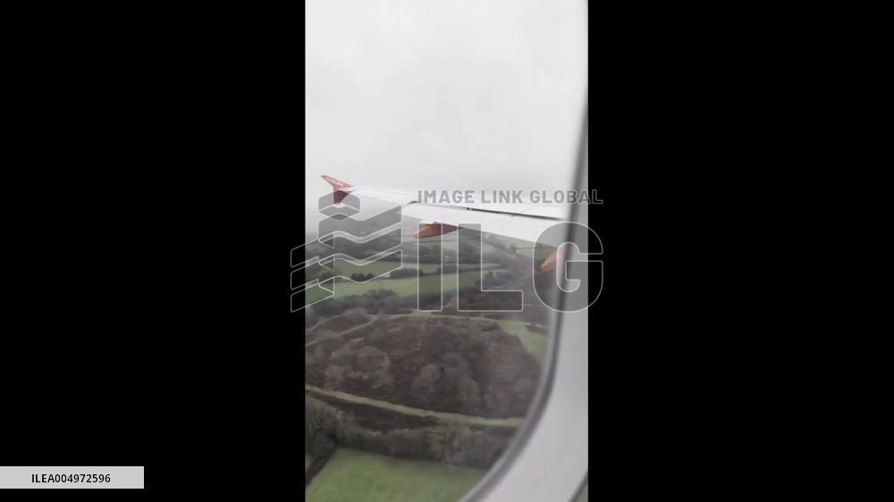 UK: EasyJet Flight Attempts to Land During Storm Bram