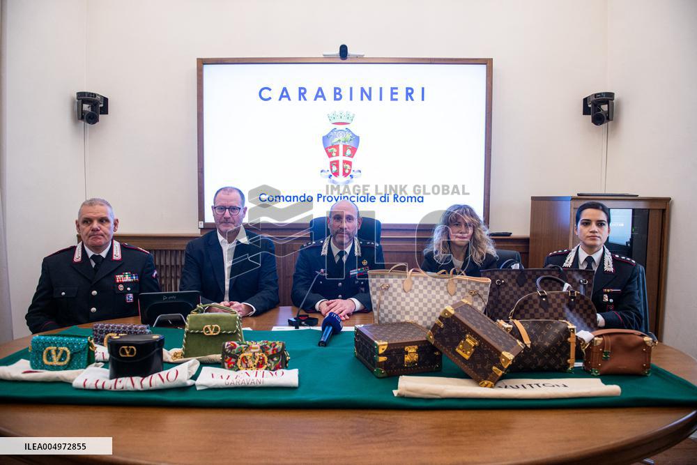Carabinieri Return Stolen Bags In Press Conference - Rome