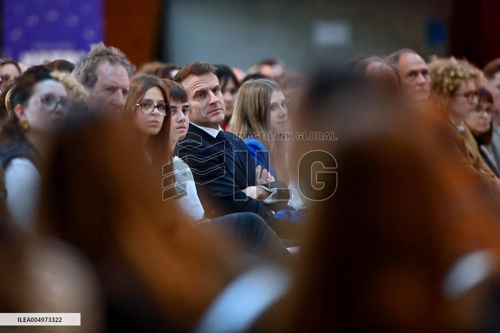 Macron Meets Readers of Ouest France Group - Saint-Malo