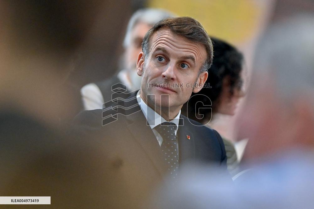 Macron Meets Readers of Ouest France Group - Saint-Malo