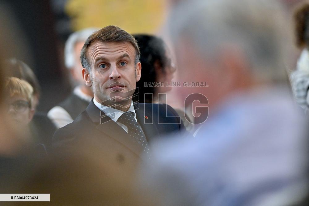 Macron Meets Readers of Ouest France Group - Saint-Malo