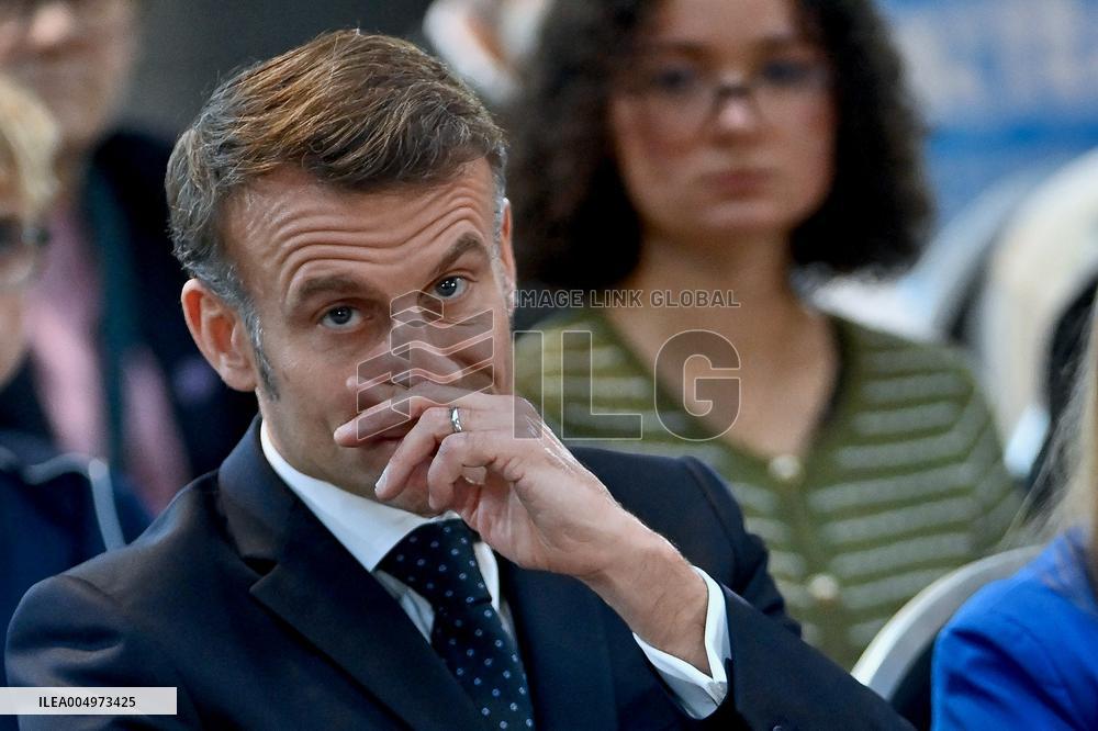 Macron Meets Readers of Ouest France Group - Saint-Malo