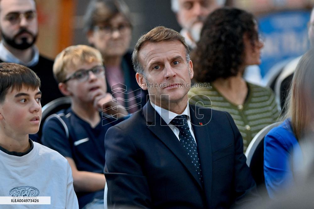 Macron Meets Readers of Ouest France Group - Saint-Malo