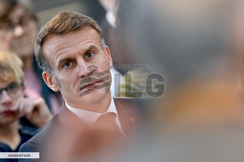 Macron Meets Readers of Ouest France Group - Saint-Malo