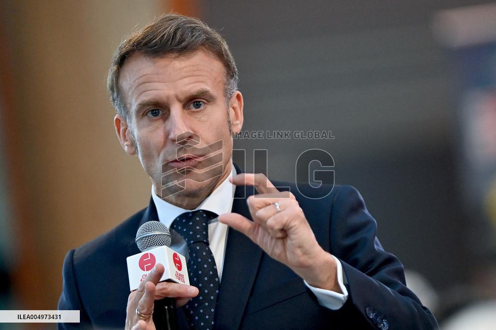 Macron Meets Readers of Ouest France Group - Saint-Malo