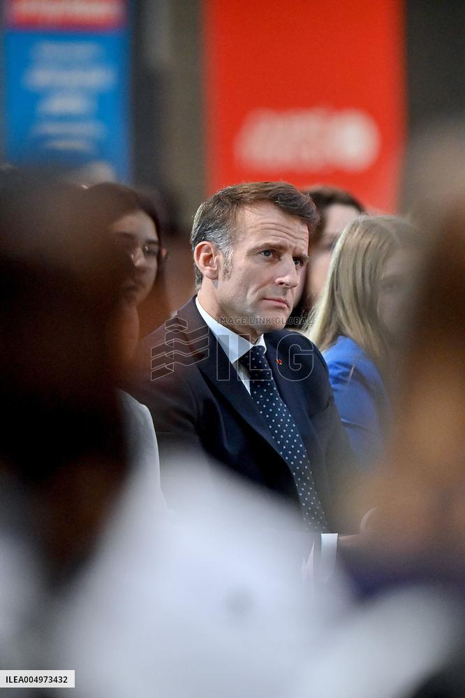 Macron Meets Readers of Ouest France Group - Saint-Malo