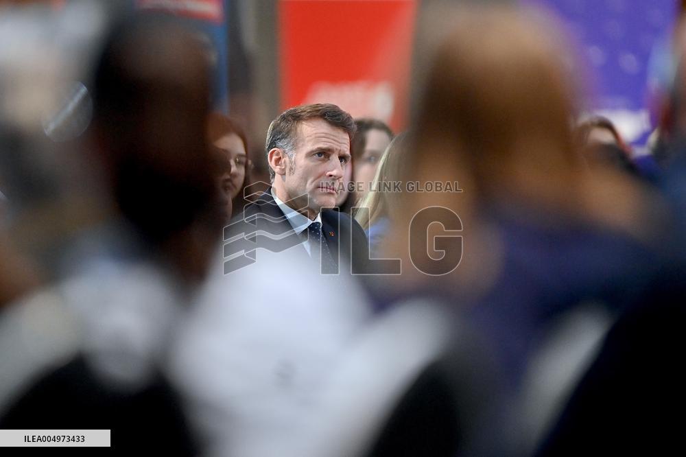 Macron Meets Readers of Ouest France Group - Saint-Malo