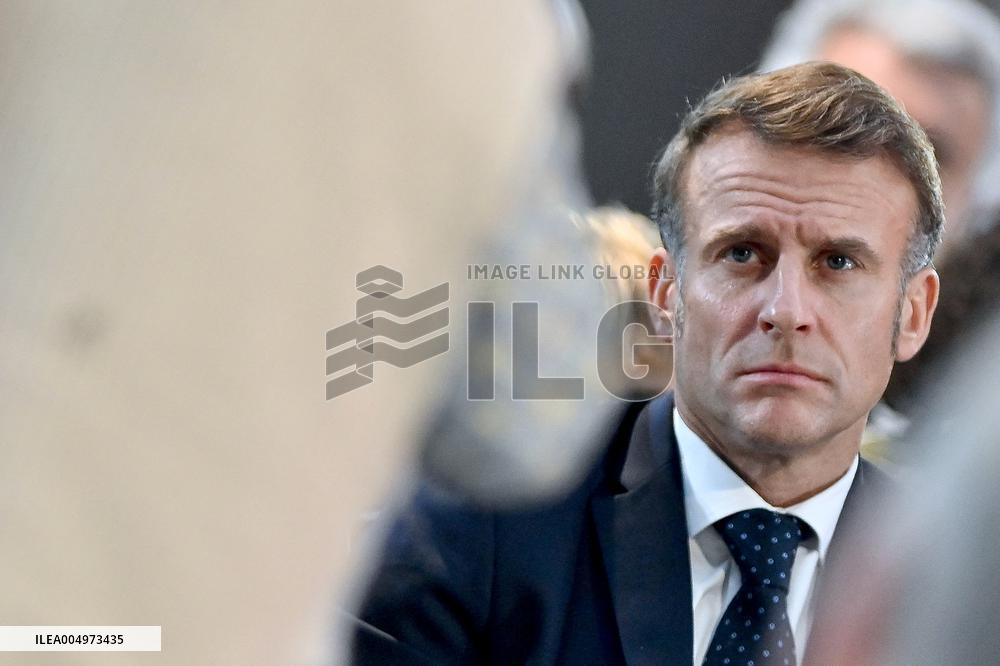 Macron Meets Readers of Ouest France Group - Saint-Malo