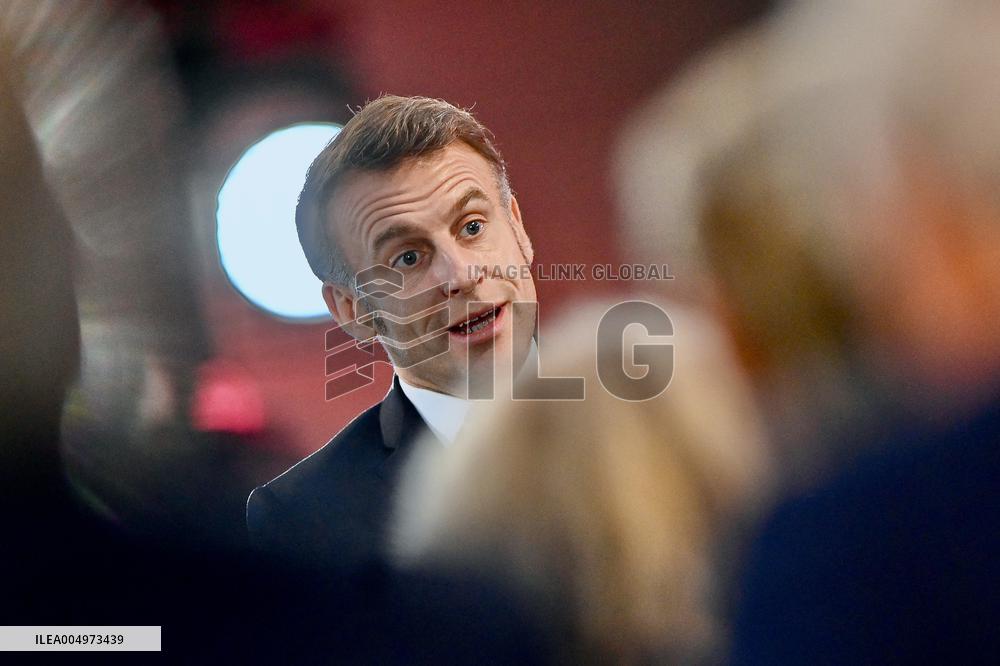 Macron Meets Readers of Ouest France Group - Saint-Malo