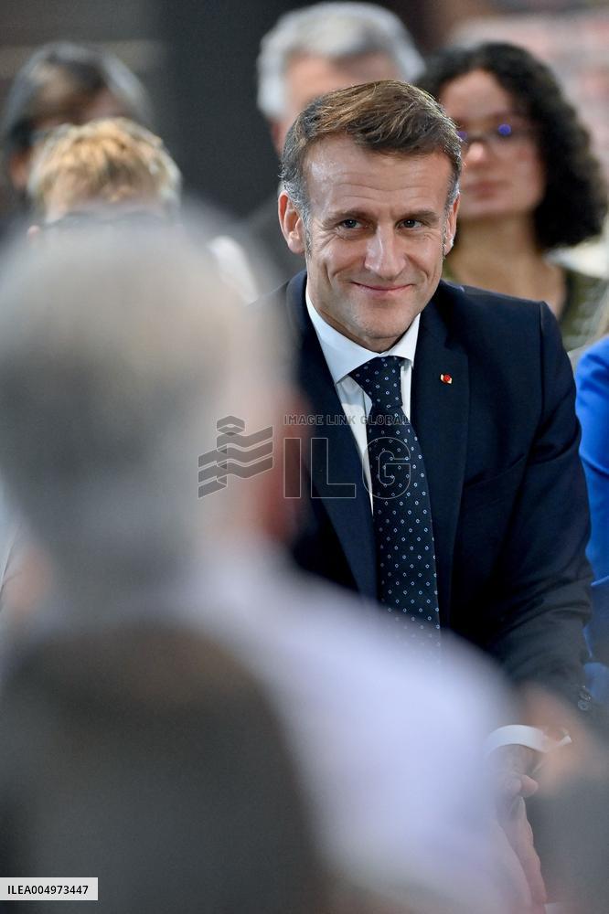 Macron Meets Readers of Ouest France Group - Saint-Malo