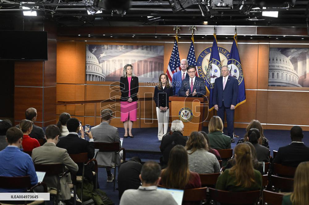 Radio/TV Gallery press conference held by republican House leadership