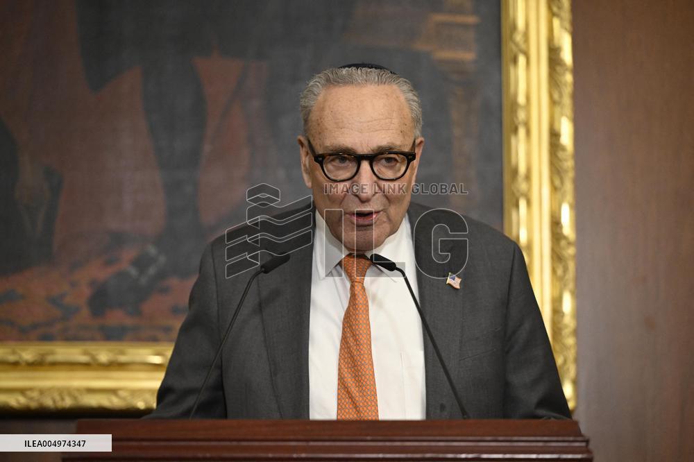 Ceremonial Menorah lighting in the Capitol