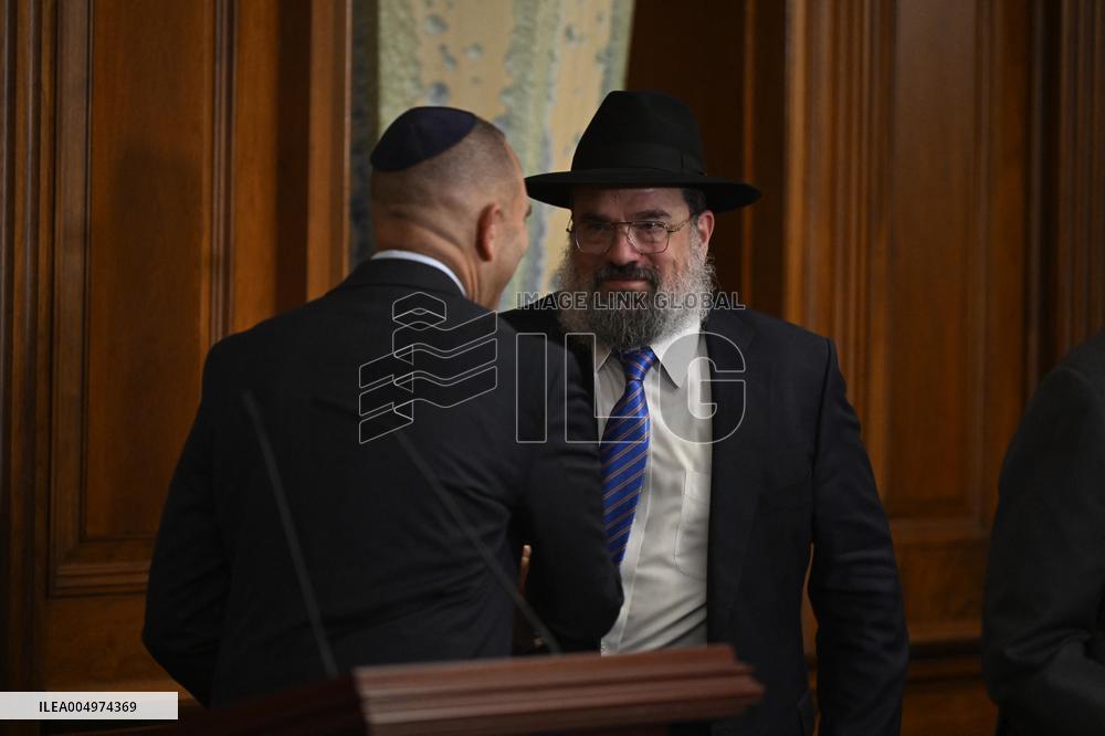Ceremonial Menorah lighting in the Capitol