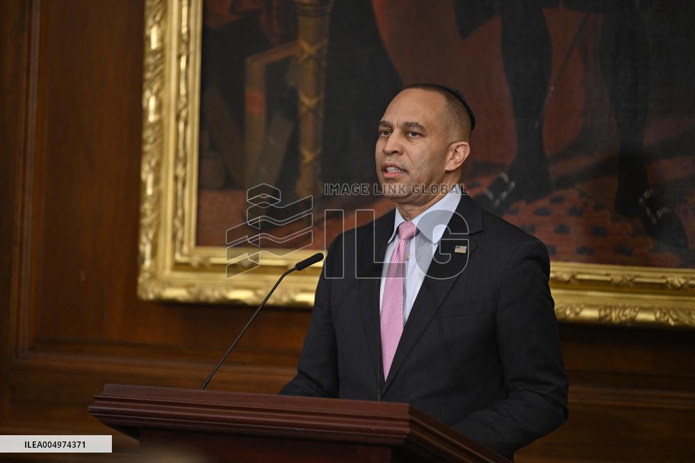Ceremonial Menorah lighting in the Capitol