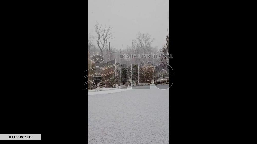 US: Snow Falls in Northern New Jersey