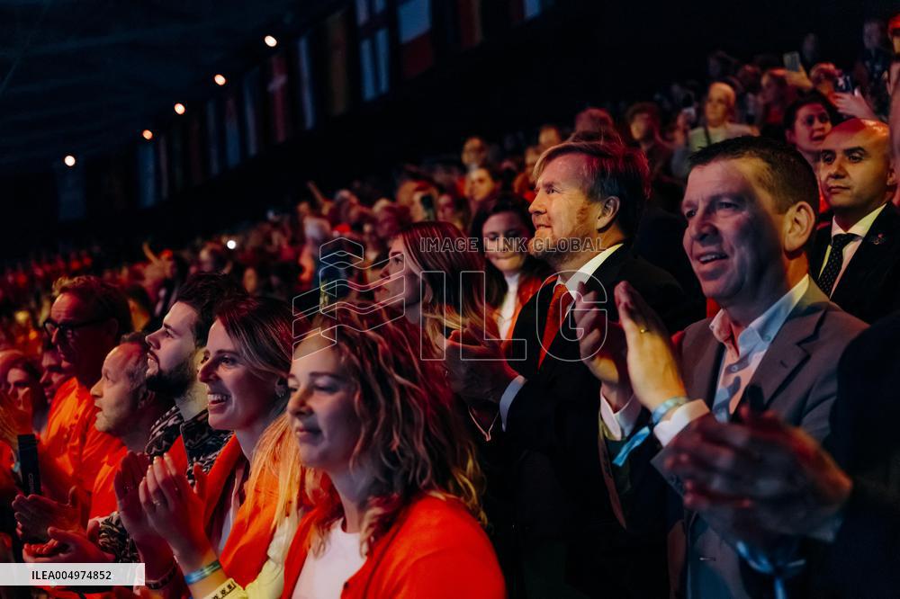 King Willem Alexander At IHF Womens Handball Championship - Rotterdam