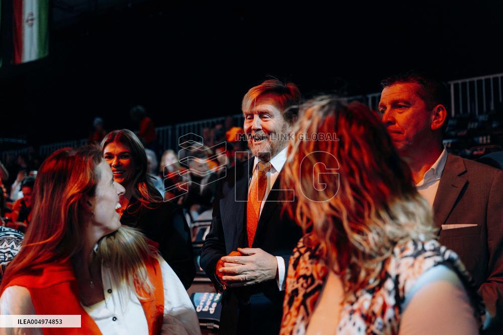 King Willem Alexander At IHF Womens Handball Championship - Rotterdam