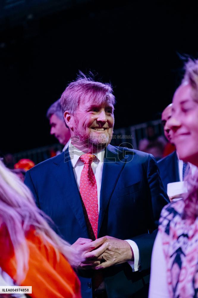 King Willem Alexander At IHF Womens Handball Championship - Rotterdam