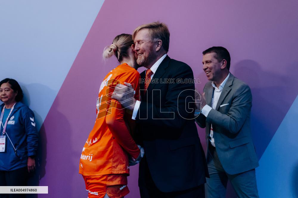 King Willem Alexander At IHF Womens Handball Championship - Rotterdam