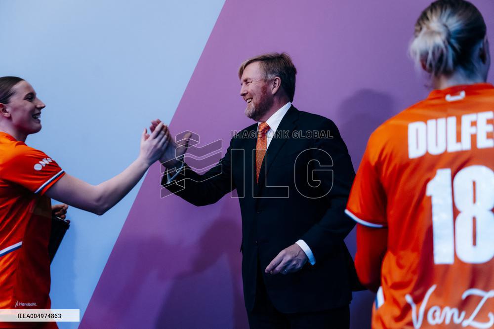 King Willem Alexander At IHF Womens Handball Championship - Rotterdam