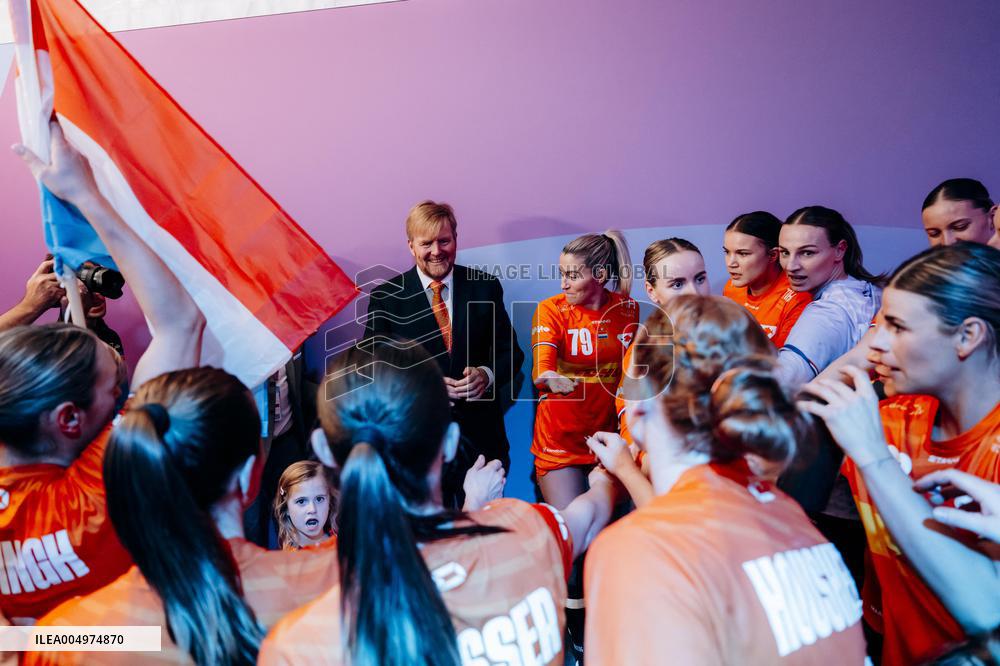 King Willem Alexander At IHF Womens Handball Championship - Rotterdam