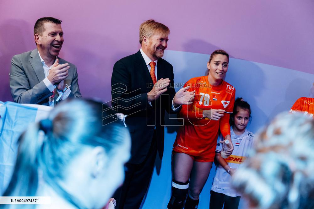 King Willem Alexander At IHF Womens Handball Championship - Rotterdam