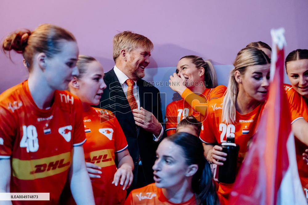 King Willem Alexander At IHF Womens Handball Championship - Rotterdam