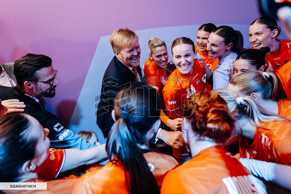 King Willem Alexander At IHF Womens Handball Championship - Rotterdam