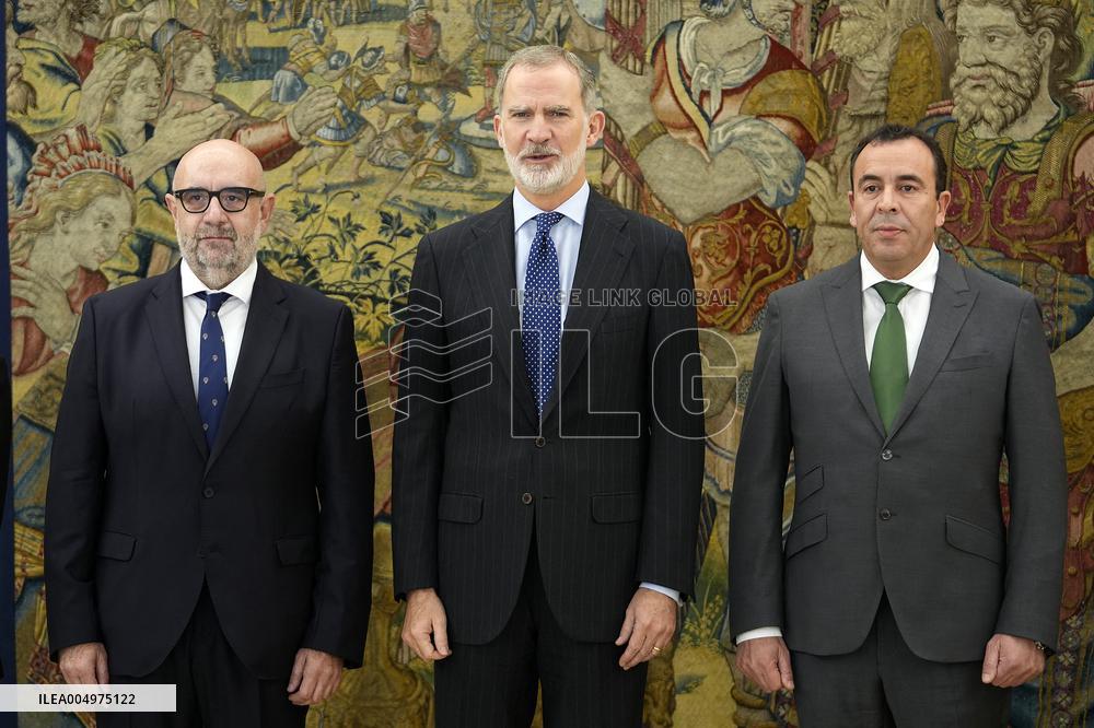 King Felipe Meets CSIF Representatives - Madrid