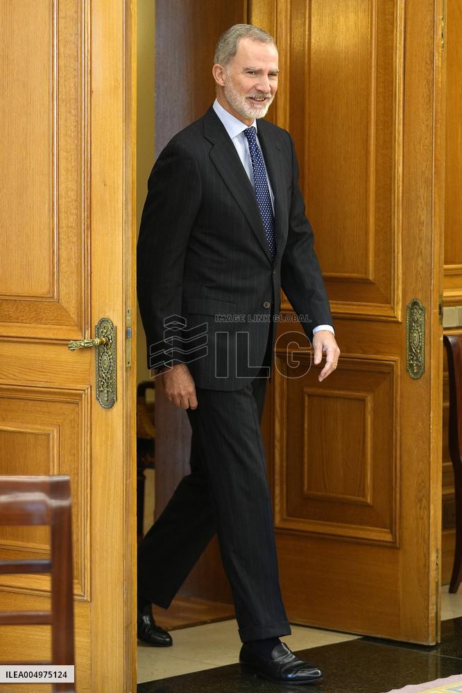 King Felipe Meets CSIF Representatives - Madrid