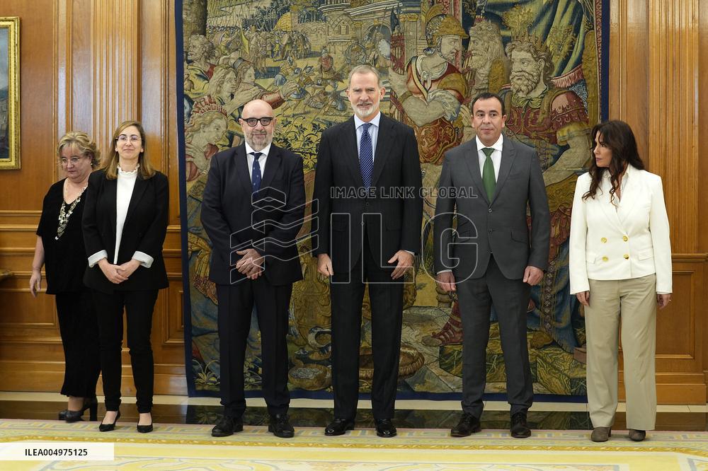King Felipe Meets CSIF Representatives - Madrid